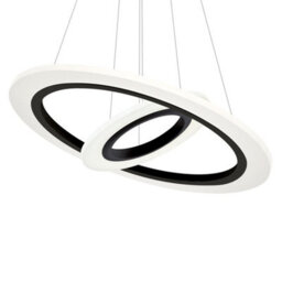 Milagro Cosmo Black Led Pendant Lamp 36W Stylish Contemporary Circular Ring Lights - thumbnail 3