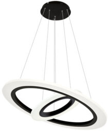 Milagro Cosmo Black Led Pendant Lamp 36W Stylish Contemporary Circular Ring Lights - thumbnail 9