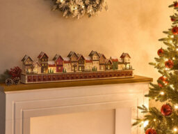 Beliani Christmas Decoration Led Aspern 18 Cm Advent Calendar Red - thumbnail 2