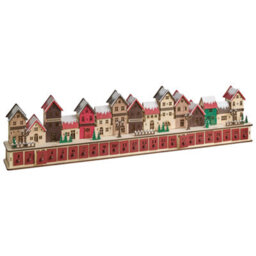 Beliani Christmas Decoration Led Aspern 18 Cm Advent Calendar Red - thumbnail 5