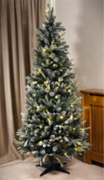 Xmas Haus 2.1M Pre-Lit 150Ww Pop Up Frosty Pine Xmas Tree - thumbnail 2