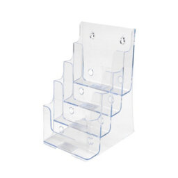 Deflecto Yearntree Deflecto Countertop 4 Tier A5 Portrait Multi-Tierliterature Holder - Magazine File Holder - Leaflet Holder Wall Mounting