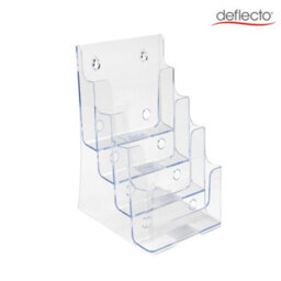 Deflecto Yearntree Deflecto Countertop 4 Tier A5 Portrait Multi-Tierliterature Holder - Magazine File Holder - Leaflet Holder Wall Mounting - thumbnail 6
