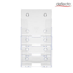 Deflecto Yearntree Deflecto Countertop 4 Tier A5 Portrait Multi-Tierliterature Holder - Magazine File Holder - Leaflet Holder Wall Mounting - thumbnail 5