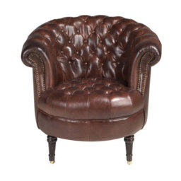 Angel Cerda Chester Armchair In Cognac Brown Leather - thumbnail 8