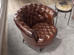 Angel Cerda Chester Armchair In Cognac Brown Leather - thumbnail 6