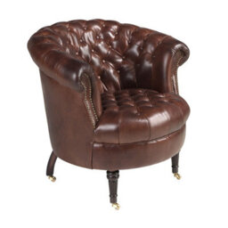 Angel Cerda Chester Armchair In Cognac Brown Leather - thumbnail 1