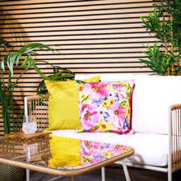 icon Indoor And Outdoor Waterproof Filled Cushion 2X Watercolour Floral & 2X Yellow - thumbnail 2