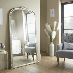 The Online Mirror Shop Leaner Mirror Mayfair Arched Shape With Antique Silver Frame- H 173Cm X W 104Cmx D 4Cm For Hanging In Bedroom - thumbnail 1