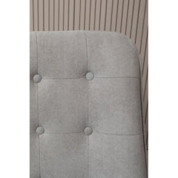 Orsina Interior By Premier Versatile Grey Curved Chair, Highback Velvet Buttoned Chair, Lightweight Velvet High-Back Dining Chair - thumbnail 8