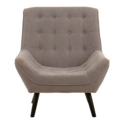Orsina Interior By Premier Versatile Grey Curved Chair, Highback Velvet Buttoned Chair, Lightweight Velvet High-Back Dining Chair - thumbnail 1