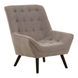 Orsina Interior By Premier Versatile Grey Curved Chair, Highback Velvet Buttoned Chair, Lightweight Velvet High-Back Dining Chair - thumbnail 2