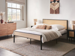 Beliani Bed Pe Rattan Avanton 140 X 200 Cm (Eu Double) Black - thumbnail 2