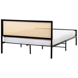 Beliani Bed Pe Rattan Avanton 140 X 200 Cm (Eu Double) Black - thumbnail 6