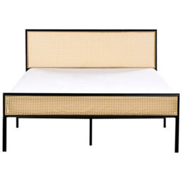 Beliani Bed Pe Rattan Avanton 140 X 200 Cm (Eu Double) Black - thumbnail 5