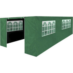 Loops Side Walls Door & Windows For 3X6M Pop-Up Gazebo - Green - Garden Party Tent - thumbnail 1