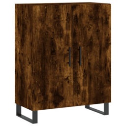 Berkfield Highboard Smoked Oak 69.5X34X180 Cm Engineered Wood - thumbnail 7