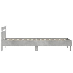 Berkfield Bed Frame Without Mattress With Led Lights Concrete Grey 90X200 Cm - thumbnail 8