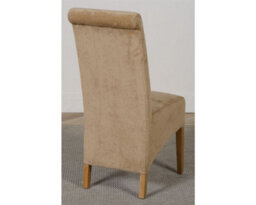 That's Furniture Oregon Round Oak Dining Table And 4 Chairs Dining Set With Montana Beige Fabric Chairs - thumbnail 7