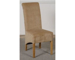 That's Furniture Oregon Round Oak Dining Table And 4 Chairs Dining Set With Montana Beige Fabric Chairs - thumbnail 6