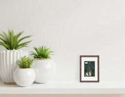 A5 Walnut Picture Frame With Mount For A6 (10.5 X 14.8Cm - 4.1 X 5.8In) Poster, Photo, Artwork, Or Print. - thumbnail 4
