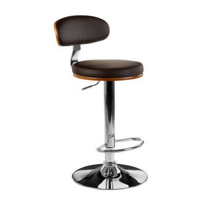 Orsina Bentwood Brown Bar Chair With Oval Back - image 1