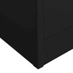 Berkfield Durable Office Cabinet Black 90X40X180 Cm Steel - thumbnail 7
