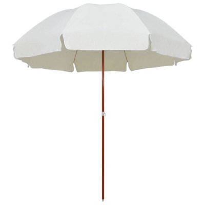 Berkfield Parasol With Steel Pole 300 Cm Sand - image 1