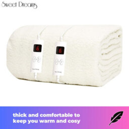Sweet Dreams Luxury Fleece Electric Blanket King Size, Machine Washable Underblanket, Digital Control, Overheat Protection - thumbnail 2