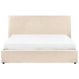 Beliani Ottoman Bed Boucle Lavaur 160 X 200 Cm (Eu King Size) Beige - thumbnail 4