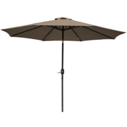 VRUC Outdoor Patio Garden Parasol Sun Shade Umbrella With Crank Handle & Tilt 2.7M Taupe - thumbnail 3
