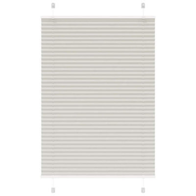 Berkfield Pleated Blind Light Grey 85X150 Cm Fabric Width 84.4 Cm Polyester - image 1