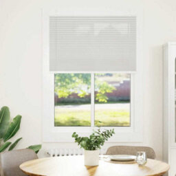 Berkfield Pleated Blind Light Grey 85X150 Cm Fabric Width 84.4 Cm Polyester - thumbnail 2