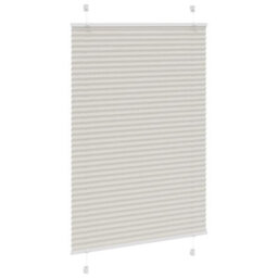 Berkfield Pleated Blind Light Grey 85X150 Cm Fabric Width 84.4 Cm Polyester - thumbnail 3