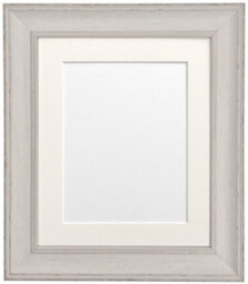 Frames By Post Scandi Pale Grey Frame With Ivory Mount For Image Size A2 - thumbnail 1