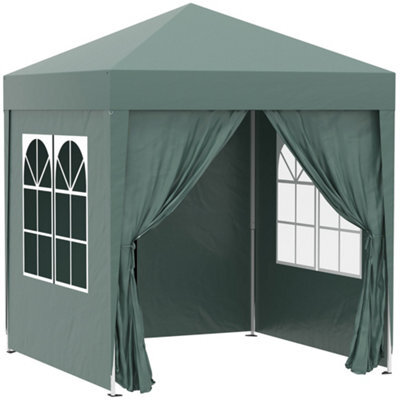 Outsunny 2X2M Pop Up Gazebo Canopy Marquee W/ Carry Bag, Green - image 1