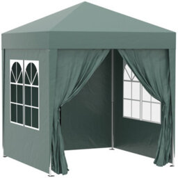 Outsunny 2X2M Pop Up Gazebo Canopy Marquee W/ Carry Bag, Green - thumbnail 1