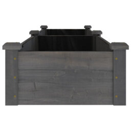 Berkfield Garden Raised Bed With Liner Grey 240X45X25 Cm Solid Wood Fir - thumbnail 5