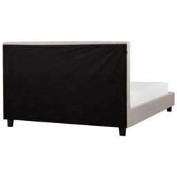 Beliani Bed Fabric La Rochelle 160 X 200 Cm (Eu King Size) Light Grey - thumbnail 5