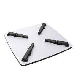 Living And Home Outdoor Square Black Mdf Wooden Tabletop Folding Table Foldable Table With Plastic Leg 800X800 mm - thumbnail 5