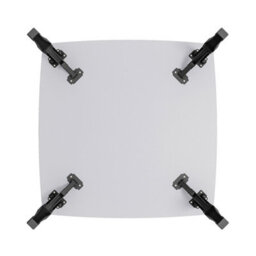 Living And Home Outdoor Square Black Mdf Wooden Tabletop Folding Table Foldable Table With Plastic Leg 800X800 mm - thumbnail 4