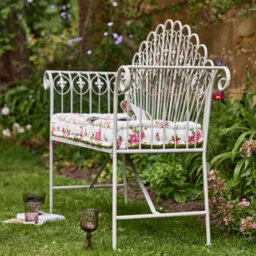 Dibor Vintage Style Grey Iron Outdoor Garden Furniture Bench - thumbnail 3