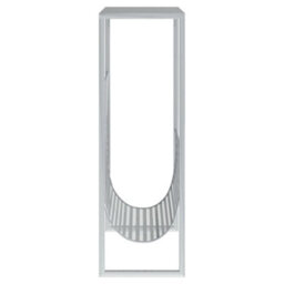 Berkfield Magazine Rack Silver 35X15X45 Cm Steel - thumbnail 4