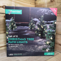Samuel Alexander 3 Pack Of 6 (18) 30Cm Led Lit Premier Christmas Tree Path Lights (15 Leds Per Tree) - thumbnail 6