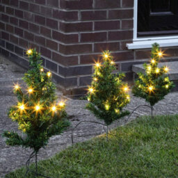 Samuel Alexander 3 Pack Of 6 (18) 30Cm Led Lit Premier Christmas Tree Path Lights (15 Leds Per Tree) - thumbnail 2
