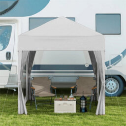 2Mx2M Pop Up Gazebo Party Tent Canopy Marquee With Storage Bag White - thumbnail 6