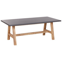 Beliani Garden Dining Set With Stools 6 Seater Tonnare Concrete Grey - thumbnail 4