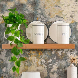 Harbour Housewares 60Cm Floating Wall Shelves- Brown - Photo Gallery Bookshelf Wall Shelves For Storage & Display - Set Of 3 - thumbnail 6