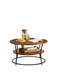 Modcraft Round Coffee Table With 2 Tiers - Rustic Brown - thumbnail 2