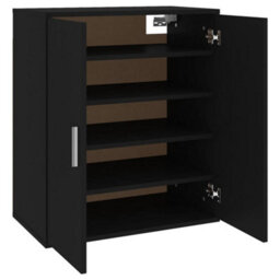 Berkfield Shoe Cabinet Black 60X35X70 Cm Engineered Wood - thumbnail 8
